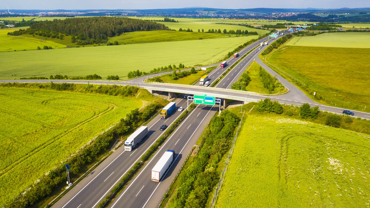 Bild mit Autobahn in Tschechien
